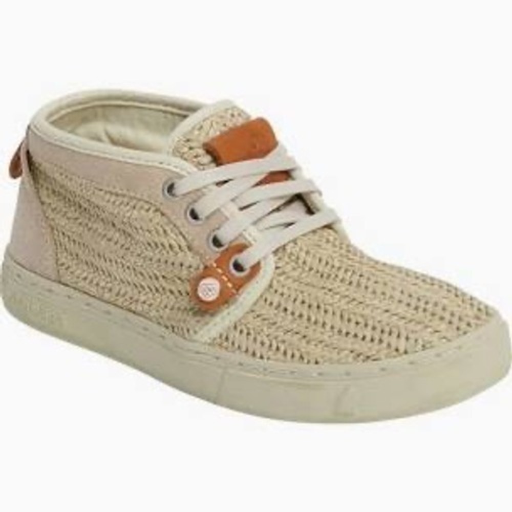 Satorisan Hamoru Womens Mid Top Woven‎ Raffia Sneakers Sand Beige Size 39